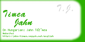 timea jahn business card